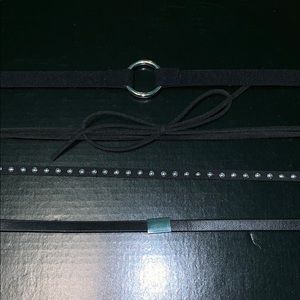 Black & Silver Choker Set